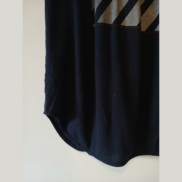DANIELE ALESSANDRINI - Graphic striped t-shirt - Sz XL (fits L) - Picture 4 of 7